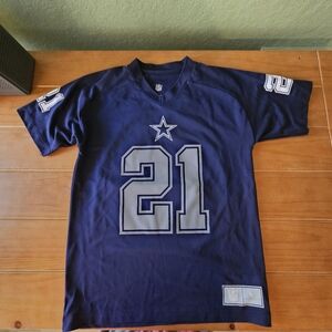 Kids Unisex Dallas Cowboys NFL Ezekiel Elliott #21 Jersey Size Large 14/16